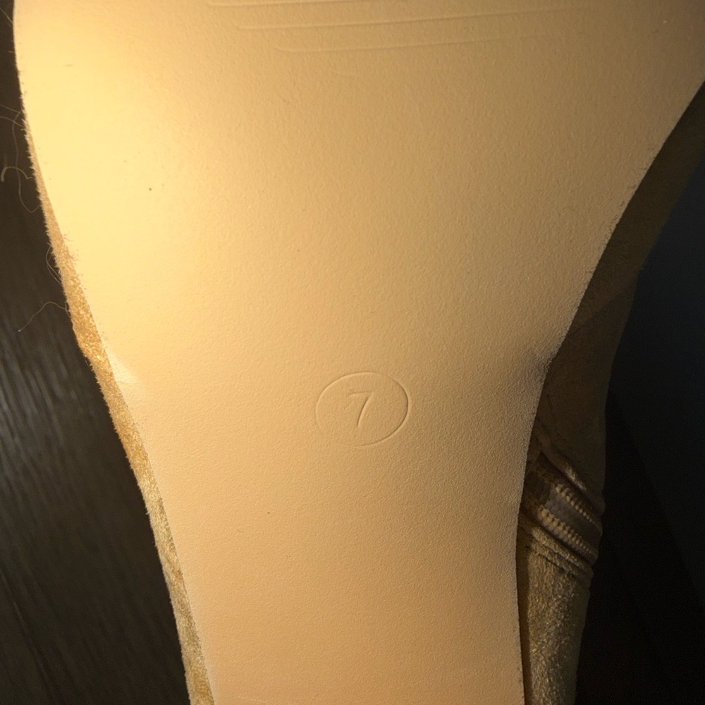 Camel Suede Pointed Toe Ankle Boots | Block Heel | Size 7 - Picture 5 of 5